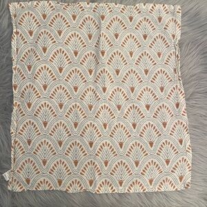 Cost Plus World Market Patterned Tea Linen in Cream and Orange